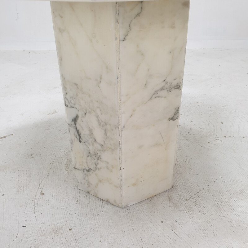 Set di 3 tavolini vintage in marmo di Carrara, Italia anni '80