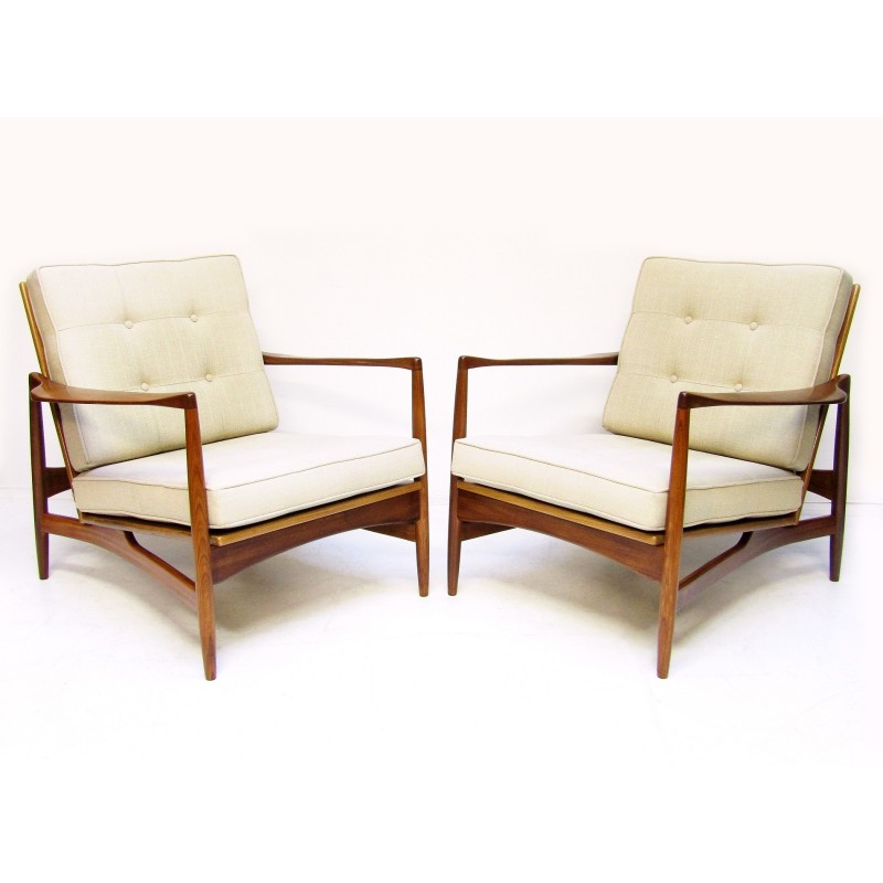 Paar Vintage-Sessel aus Afromosia von Ib Kofod Larsen für G-Plan, 1960er Jahre