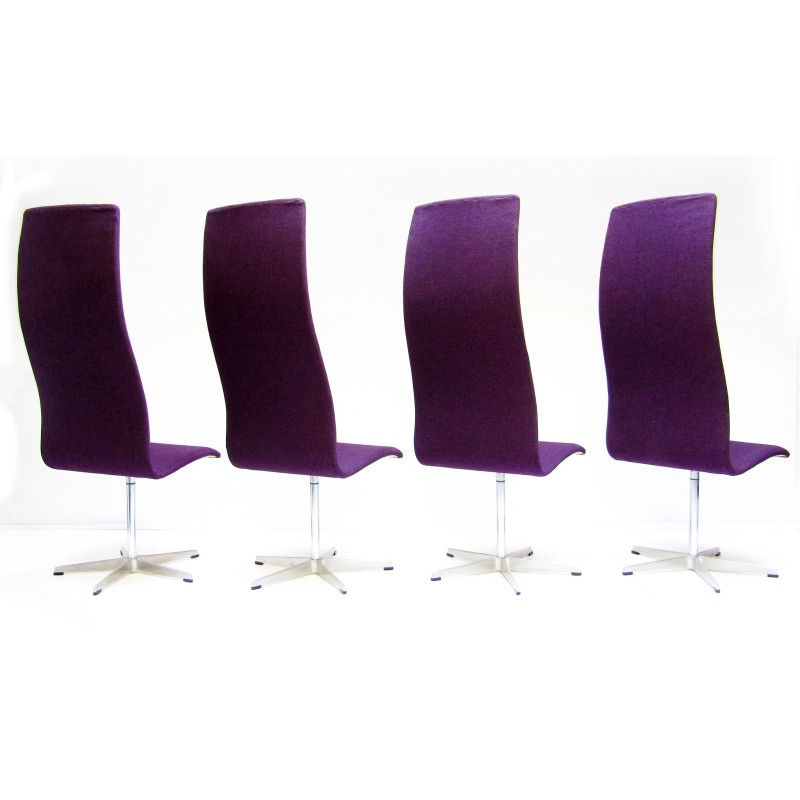 Set of 8 vintage Oxford chairs by Arne Jacobsen for Fritz Hansen, 1960s