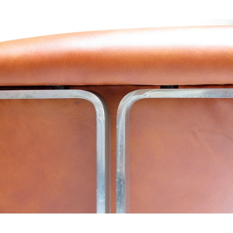 Pareja de sillones vintage de cuero coñac de Geoffrey Harcourt para Artifort, 1963