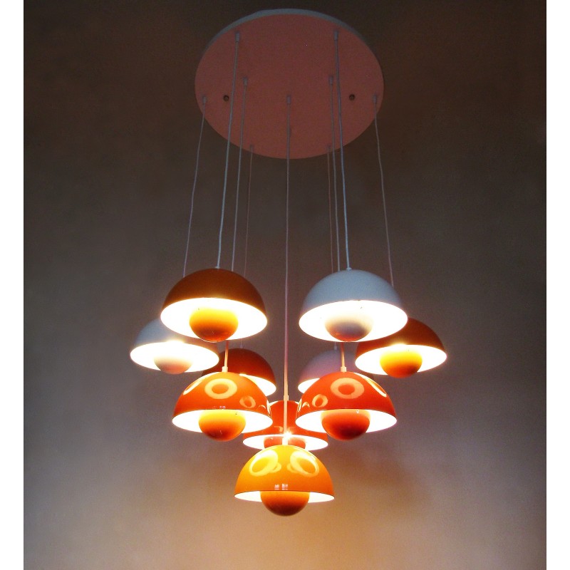 Vintage "Flowerpot" chandelier by Verner Panton for Louis Poulsen, 1960s