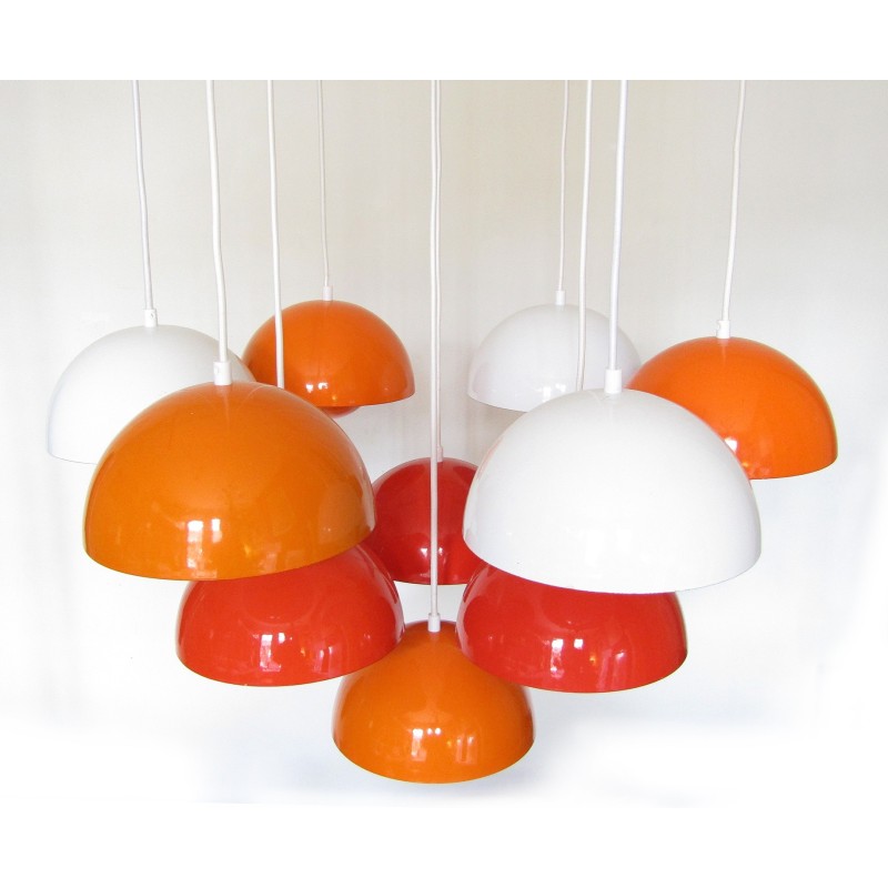 Vintage "Flowerpot" chandelier by Verner Panton for Louis Poulsen, 1960s