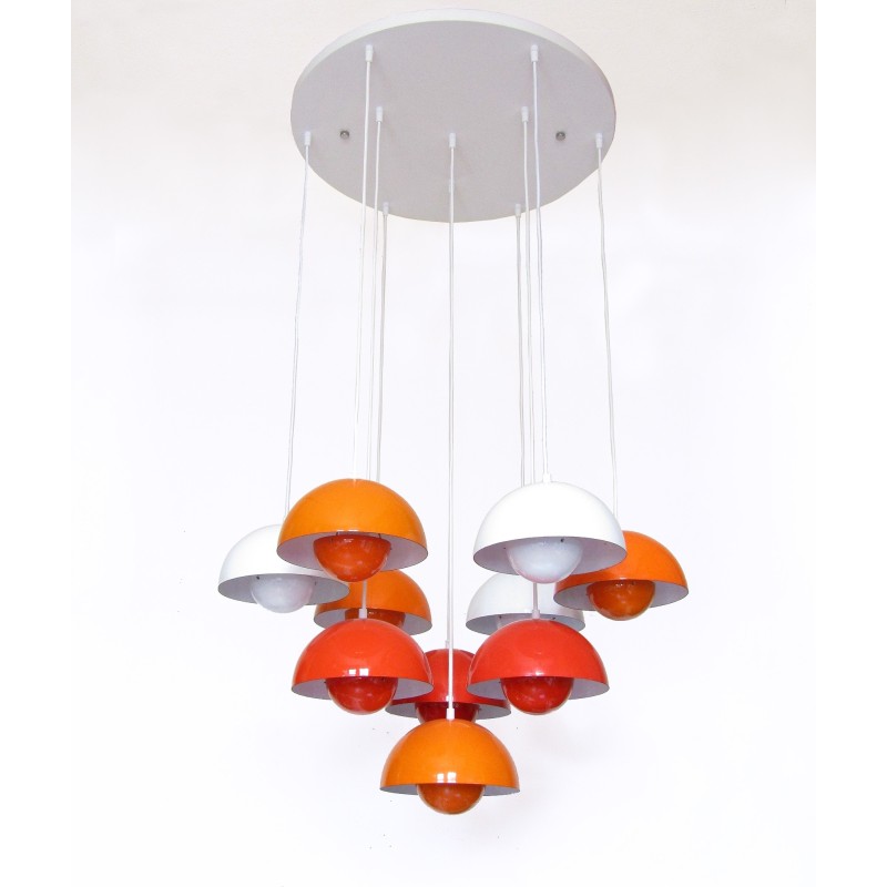 Lampadario vintage "Flowerpot" di Verner Panton per Louis Poulsen, 1960