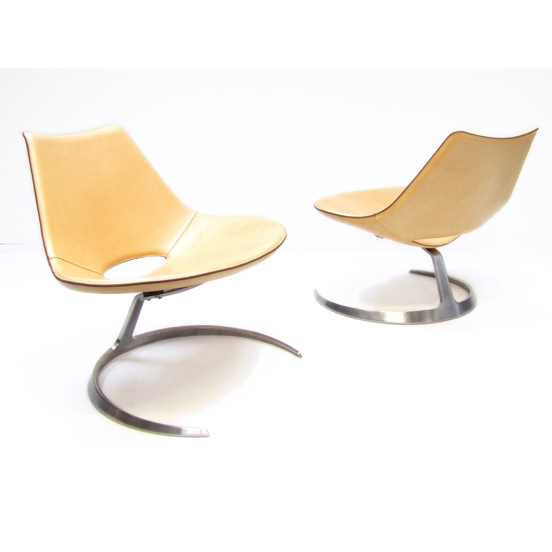 Vintage "Scimitar" armchair by Preben Fabricius and Jørgen Kastholm for Bo-Ex