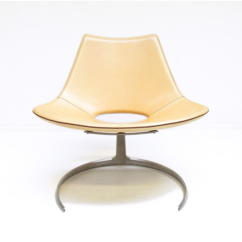 Vintage "Scimitar" armchair by Preben Fabricius and Jørgen Kastholm for Bo-Ex