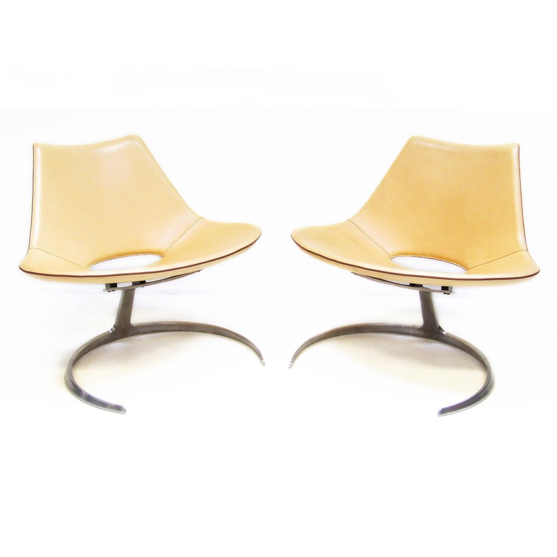 Vintage "Scimitar" armchair by Preben Fabricius and Jørgen Kastholm for Bo-Ex