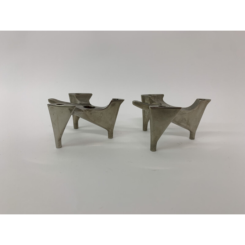 Pair of vintage Vogelflug ammonia candlesticks, Germany 1960