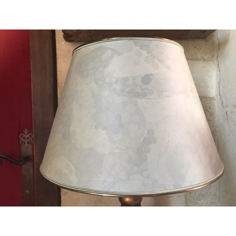 Vintage Venetiaanse lamp in verguld hout, 1970