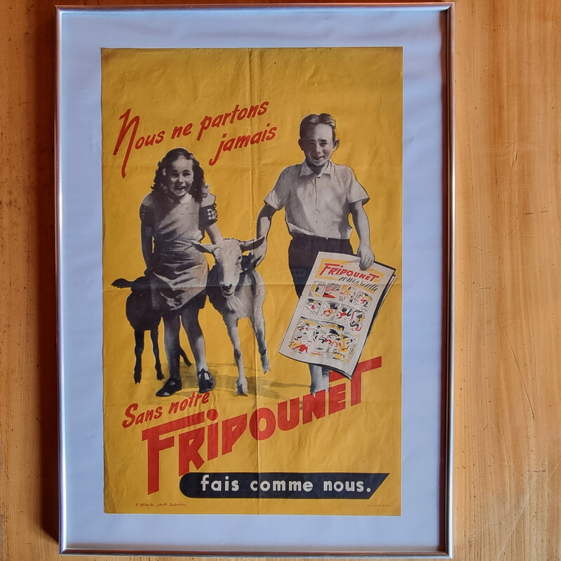 Cartel "Fripounet" vintage, años 50
