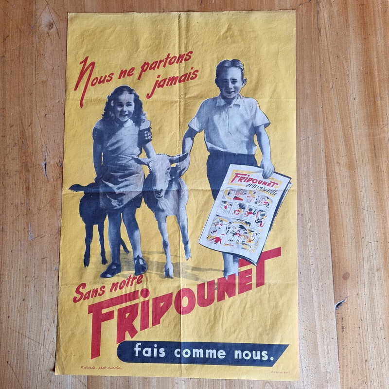 Vintage 'Fripounet' poster, jaren 1950