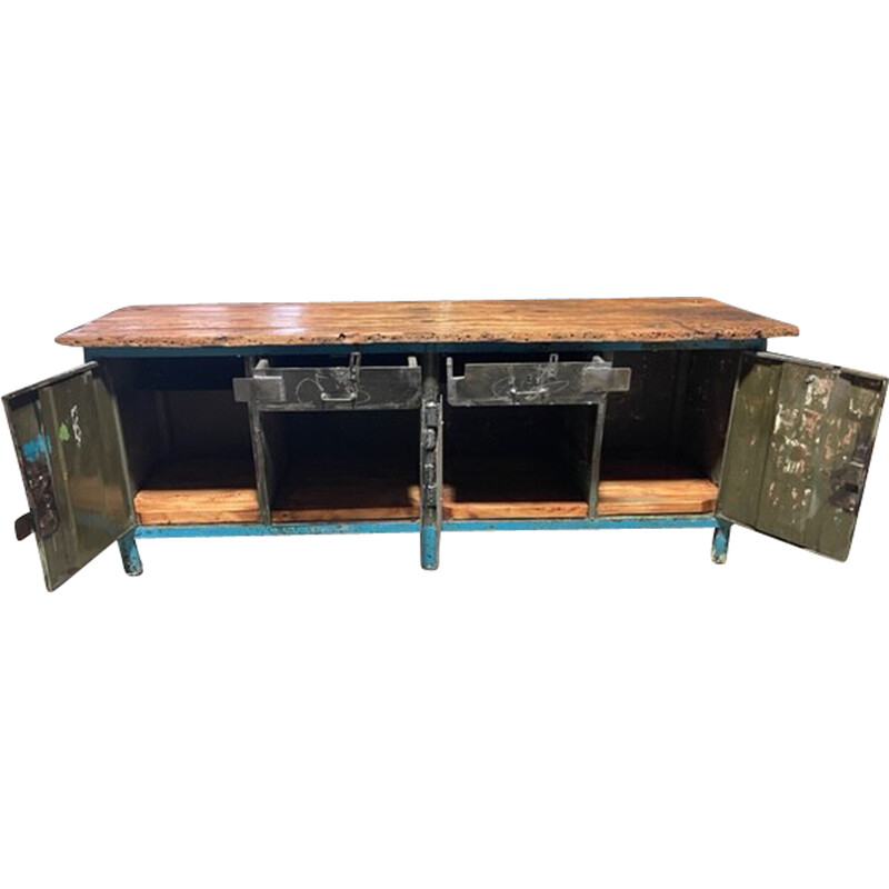 Vintage industrial workbench, Czech Republic 1950s