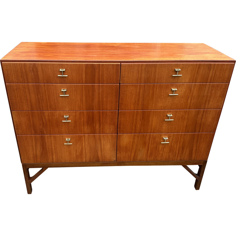 Vintage teak 8 drawer chest by Borge Mogensen for Fdb Mobler