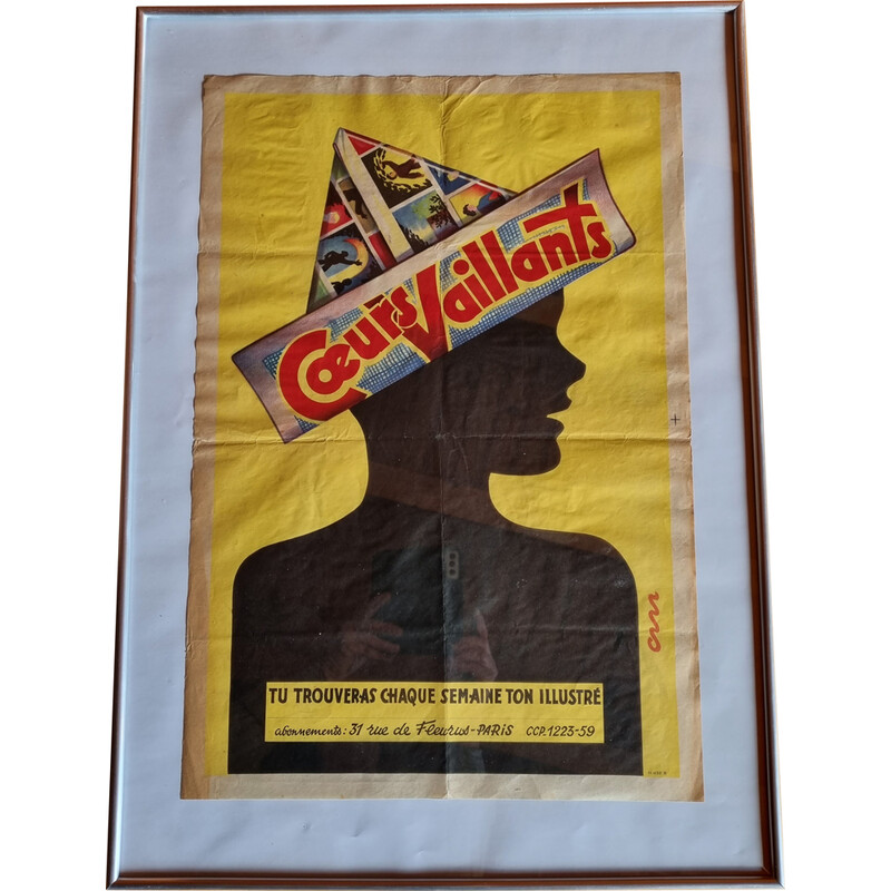Cartaz publicitário Vintage Corações Valiant, 1950