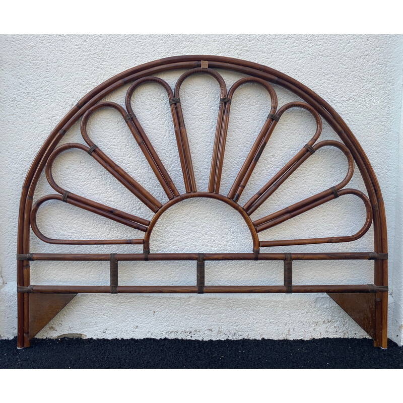 Vintage headboard in rattan, 1970