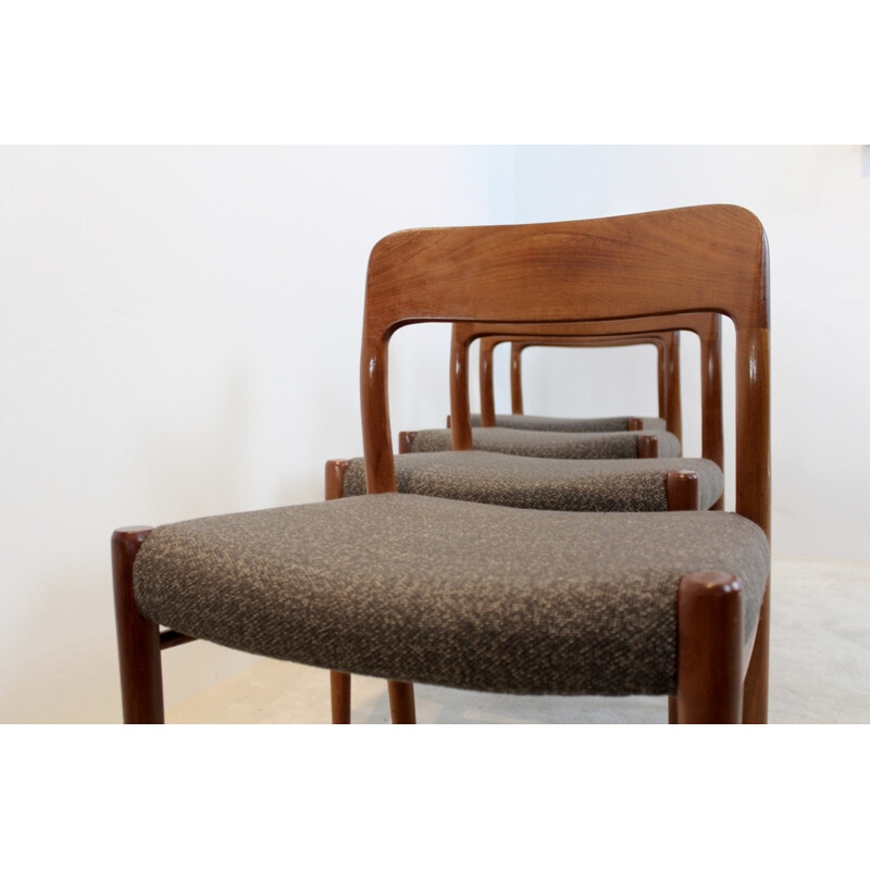Set of 4 "Model 75" Dining Chairs by Niels Otto Møller for J.L. Møllers Møbelfabrik AS - 1950s