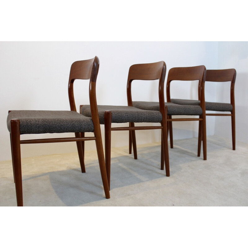 Set of 4 "Model 75" Dining Chairs by Niels Otto Møller for J.L. Møllers Møbelfabrik AS - 1950s