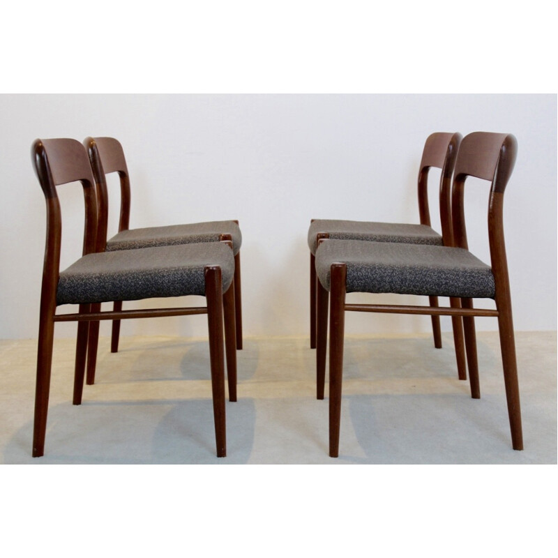 Set of 4 "Model 75" Dining Chairs by Niels Otto Møller for J.L. Møllers Møbelfabrik AS - 1950s