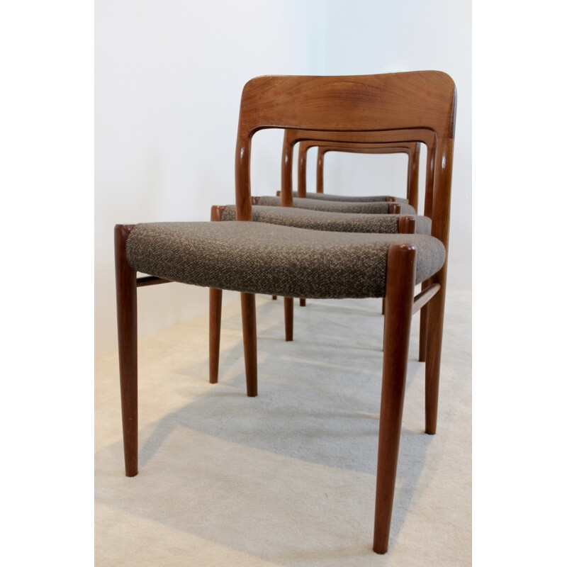 Set of 4 "Model 75" Dining Chairs by Niels Otto Møller for J.L. Møllers Møbelfabrik AS - 1950s