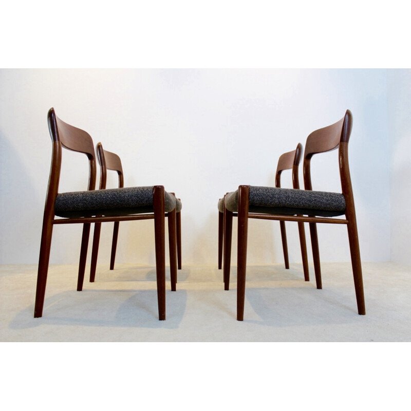 Set of 4 "Model 75" Dining Chairs by Niels Otto Møller for J.L. Møllers Møbelfabrik AS - 1950s