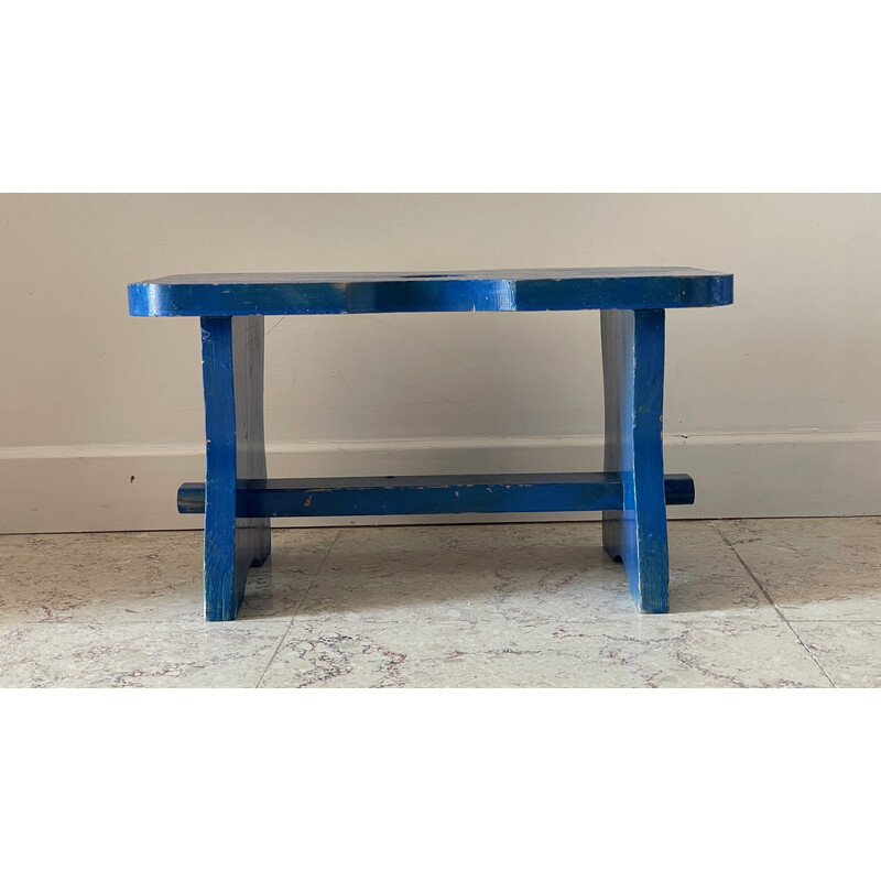 Vintage blue electric stool