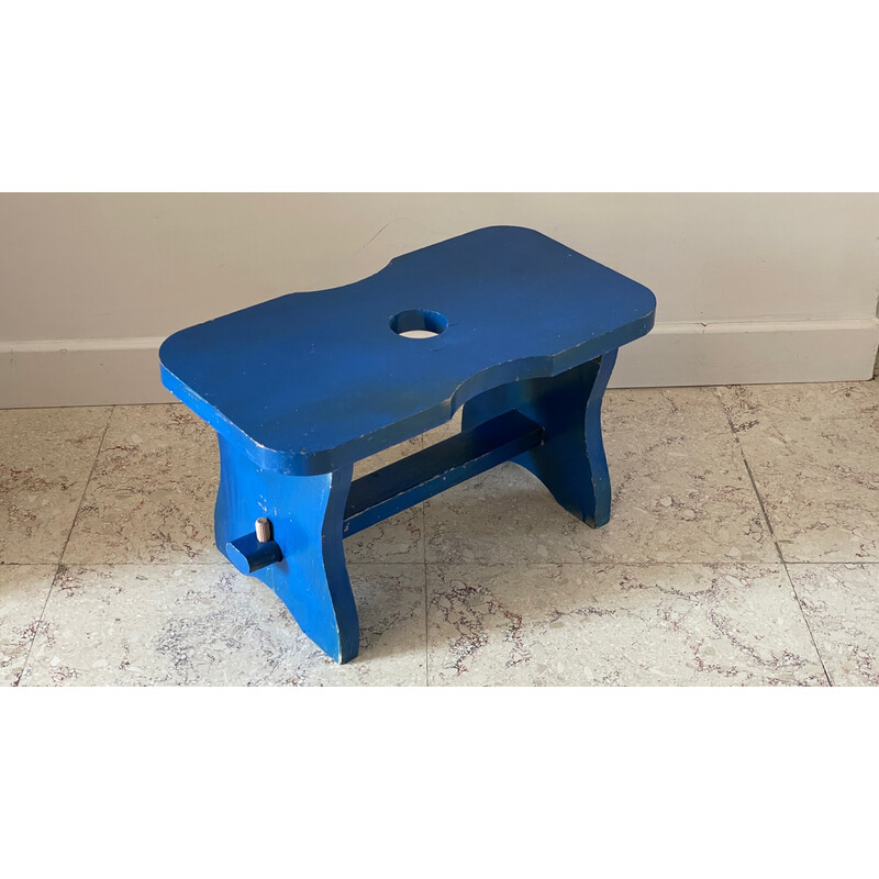 Vintage blue electric stool