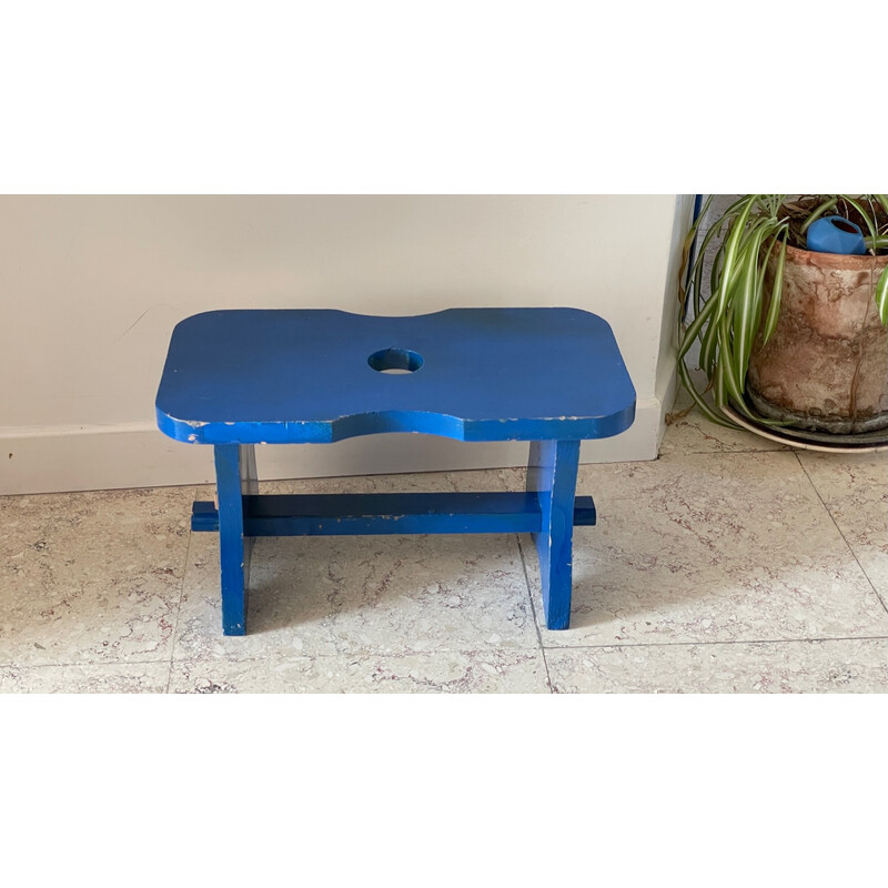 Vintage blue electric stool