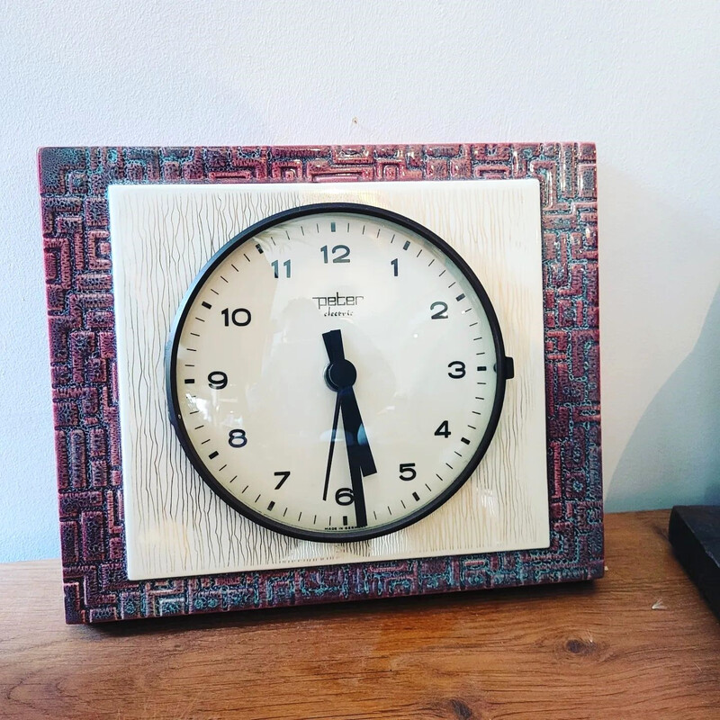 Vintage ceramic clock, 1960