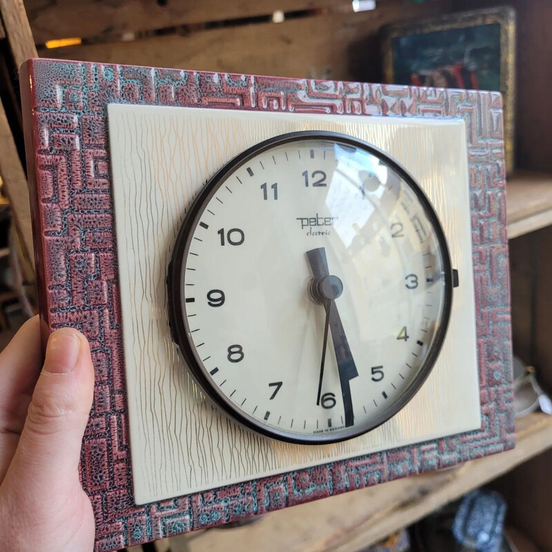 Horloge vintage en céramique, 1960
