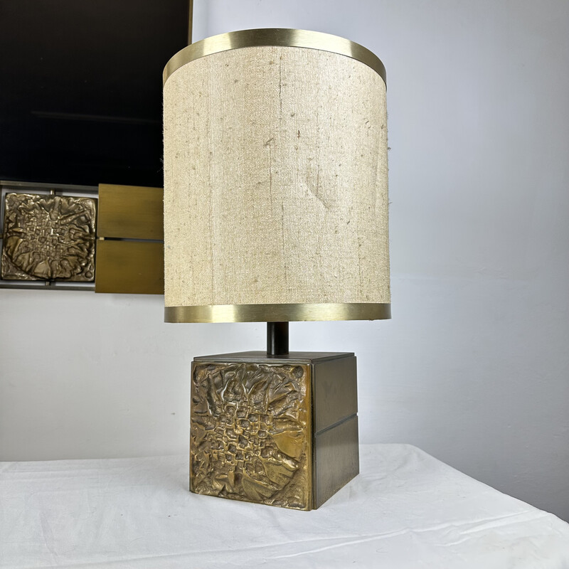 Miroir et lampe vintage par Luciano Frigerio