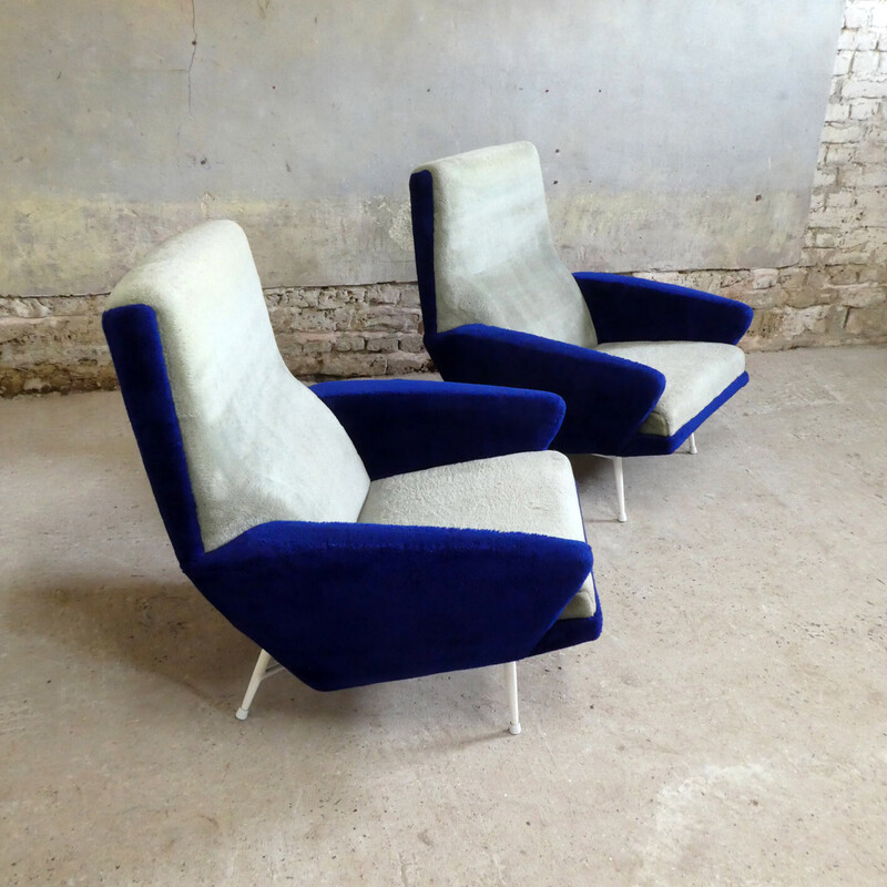 Pair of vintage armchairs by Guy Besnard, 1960