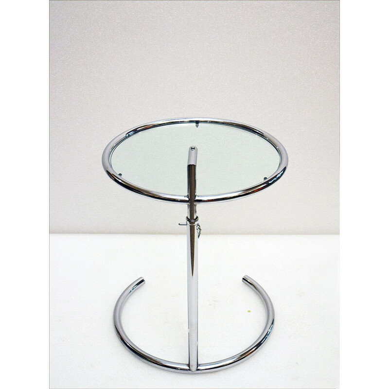 Eileen Gray style vintage adjustable side tables, 1980