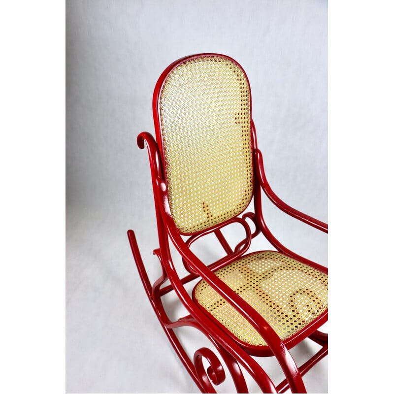 Cadeira de baloiço Vintage rattan, 1980s