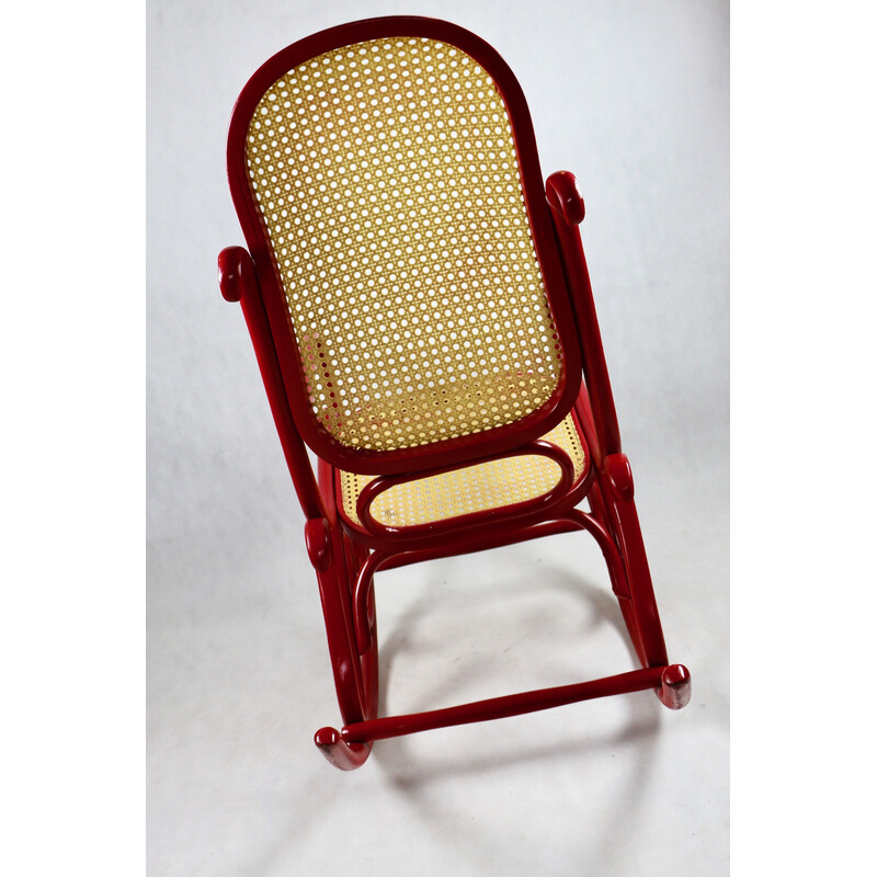 Vintage rattan rocking chair, 1980s