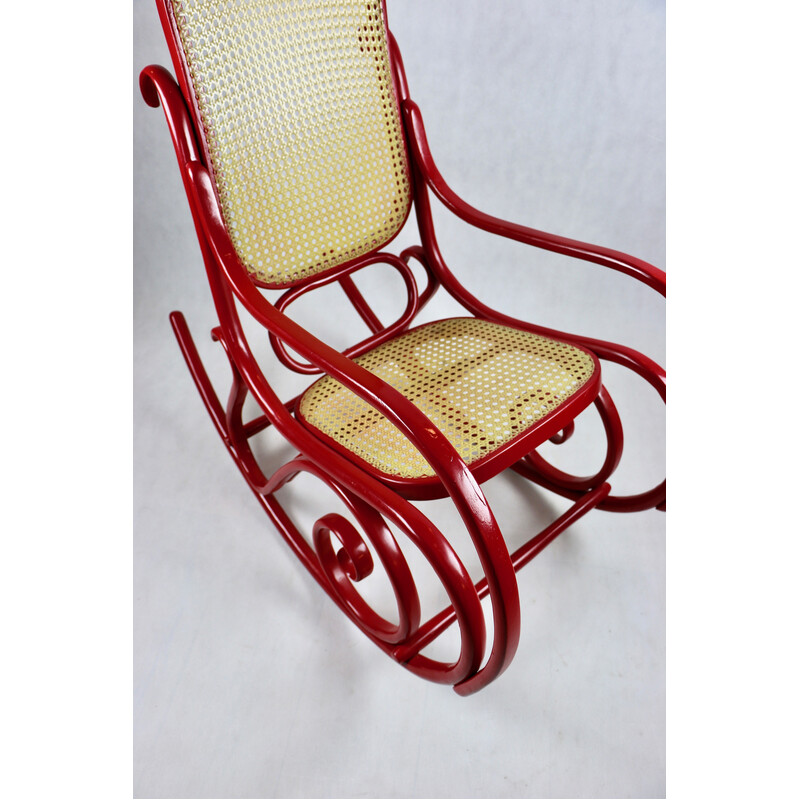 Vintage rattan rocking chair, 1980s