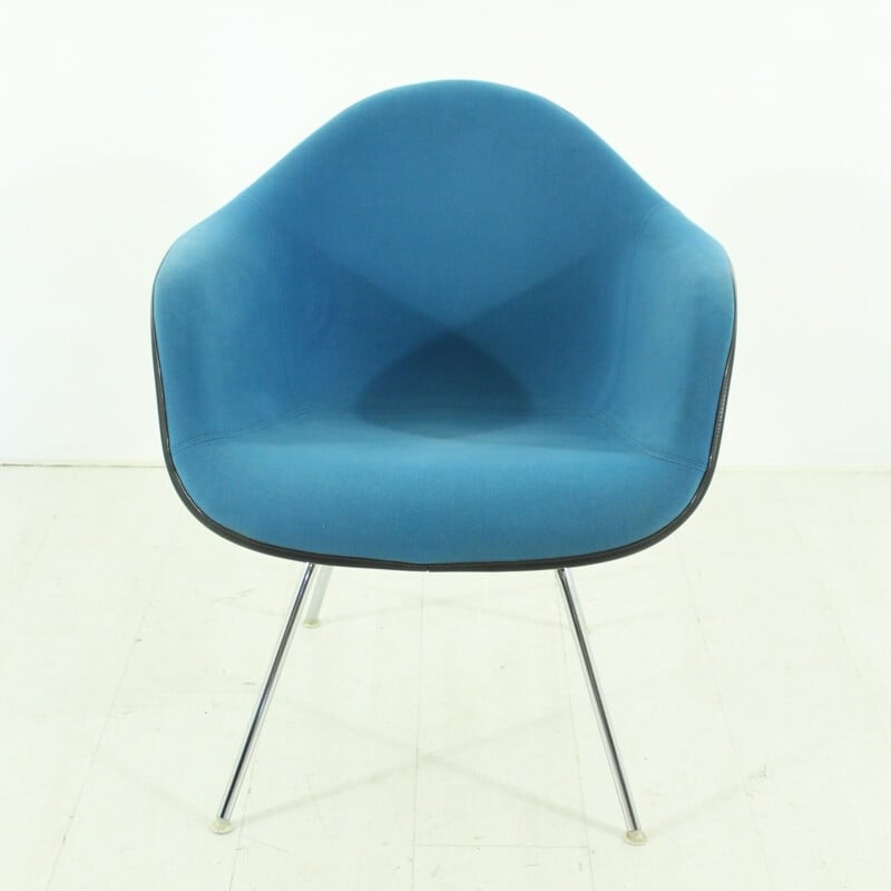 Vintage easy chair petrol colored by Charles and Ray Eames for Vitra - 1960s