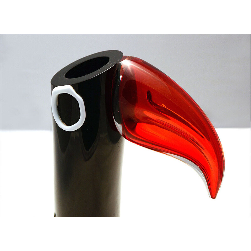 Vintage Murano glass toucan by Carlo Moretti, 1960s