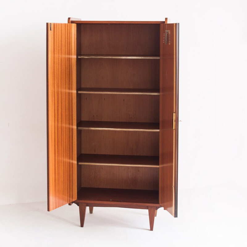 Vintage two-door cabinet with shelves, France 1960