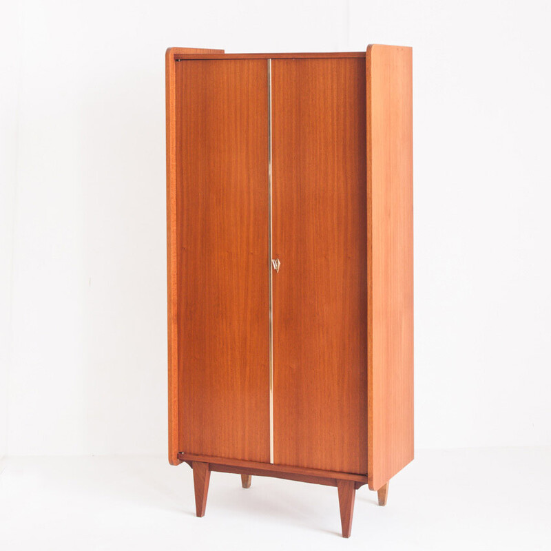 Vintage two-door cabinet with shelves, France 1960