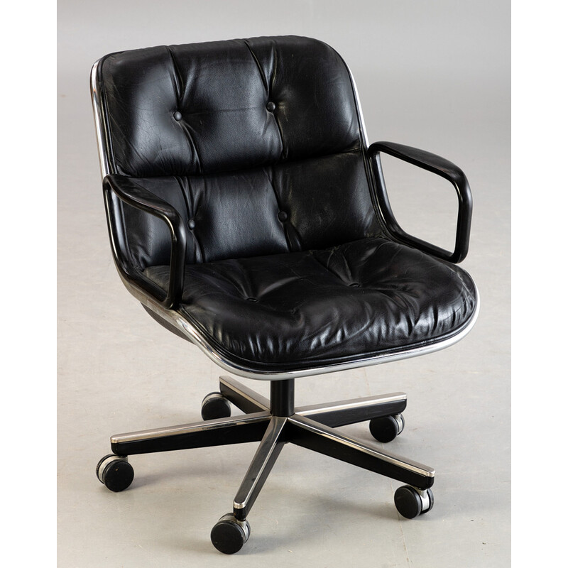 "Executive office" vintage armchair by Charles Pollock for Knoll