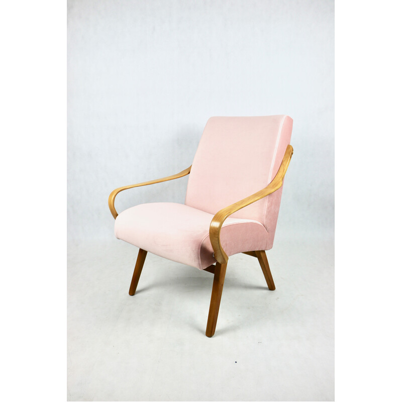 Fauteuil vintage tchèque modèle 53, République Tchèque 1970