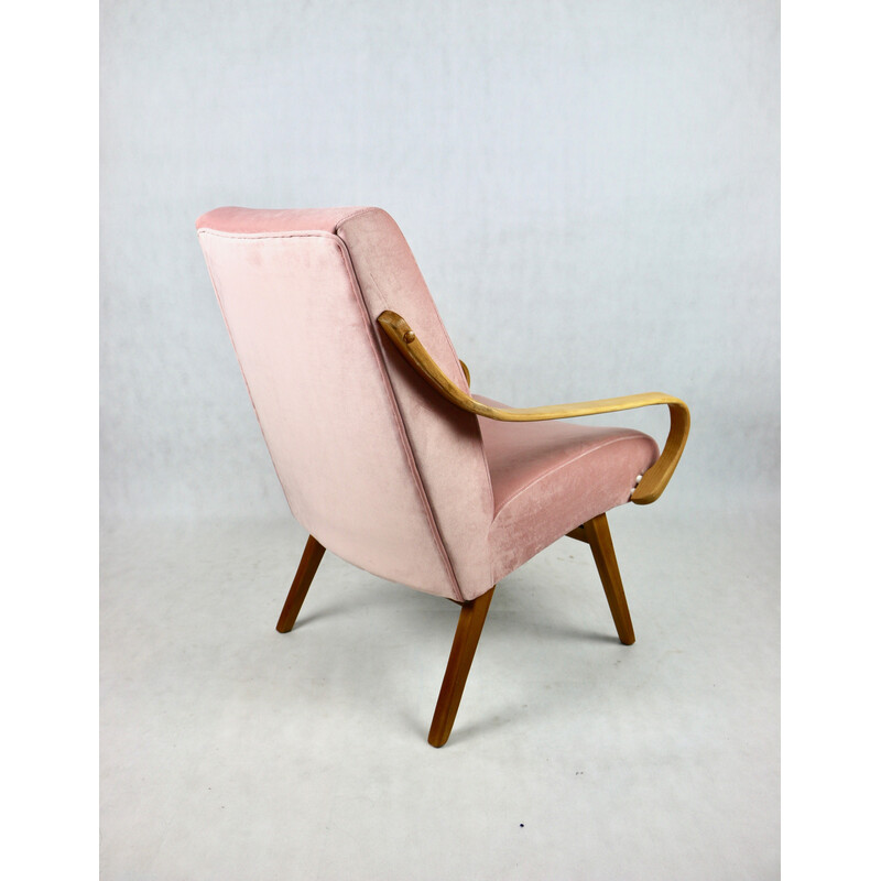 Fauteuil vintage tchèque modèle 53, République Tchèque 1970