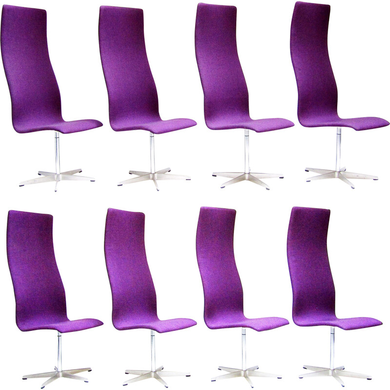 Set van 8 vintage Oxford stoelen van Arne Jacobsen voor Fritz Hansen, jaren 1960