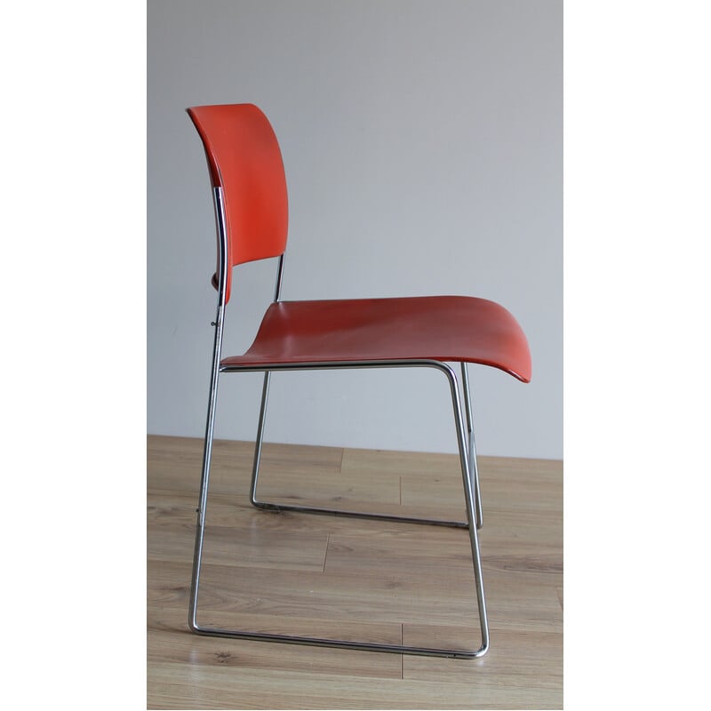 Lot de 6 chaises vintage 40/4 par David Rowland, 1970