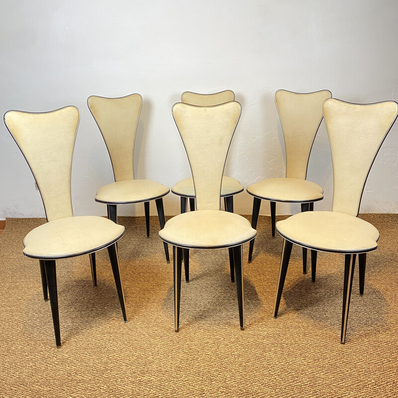 Mid-century dining chairs by Umberto Mascagni