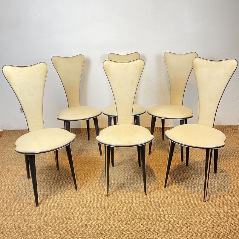 Mid-century dining chairs by Umberto Mascagni