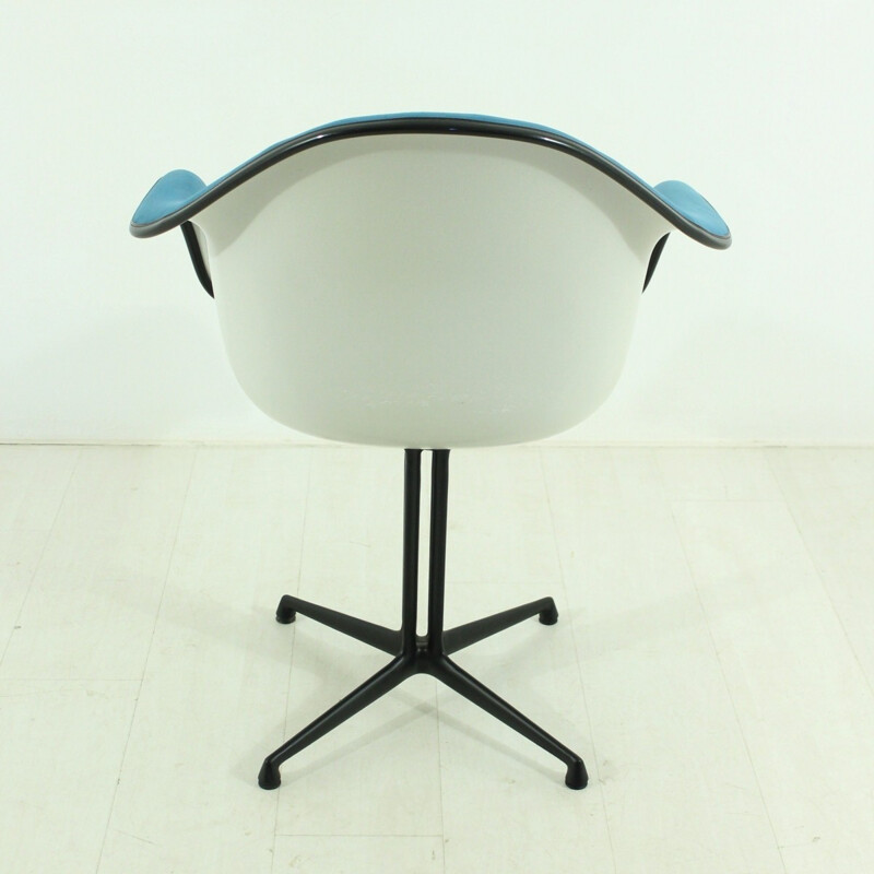 Fauteuil de bureau "La Fonda" bleu pétrole par Eames pour Herman Miller - 1960