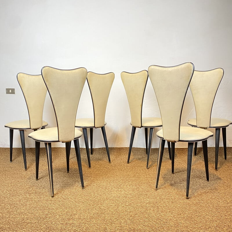 Mid-century dining chairs by Umberto Mascagni