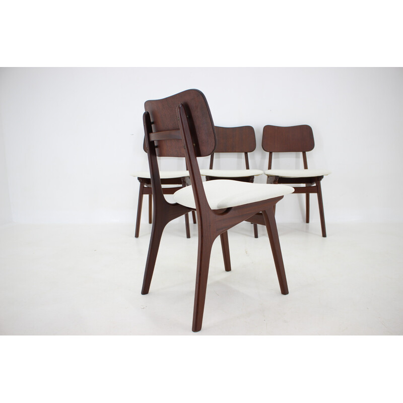 Set of 4 vintage teak dining chairs model 74 by Ib Kofod-Larsen, Denmark 1960s