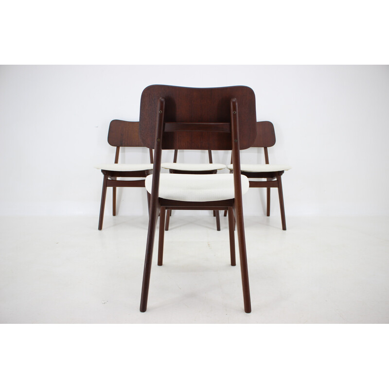 Set of 4 vintage teak dining chairs model 74 by Ib Kofod-Larsen, Denmark 1960s