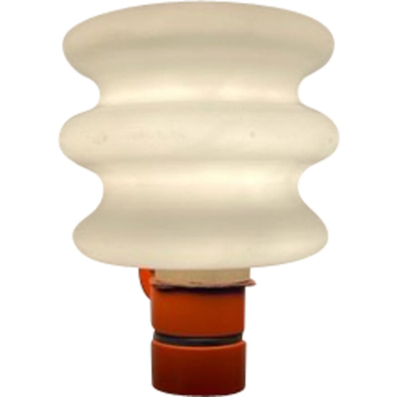 Vintage wall lamp in orange and milkglass